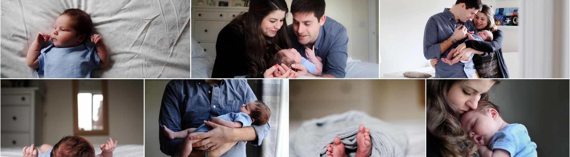 10 Day Old Noah's Relaxed Baby Photoshoot at Home - Waterlooville.