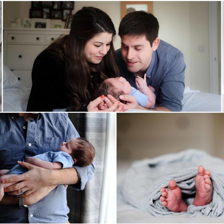 10 Day Old Noah's Relaxed Baby Photoshoot at Home - Waterlooville.