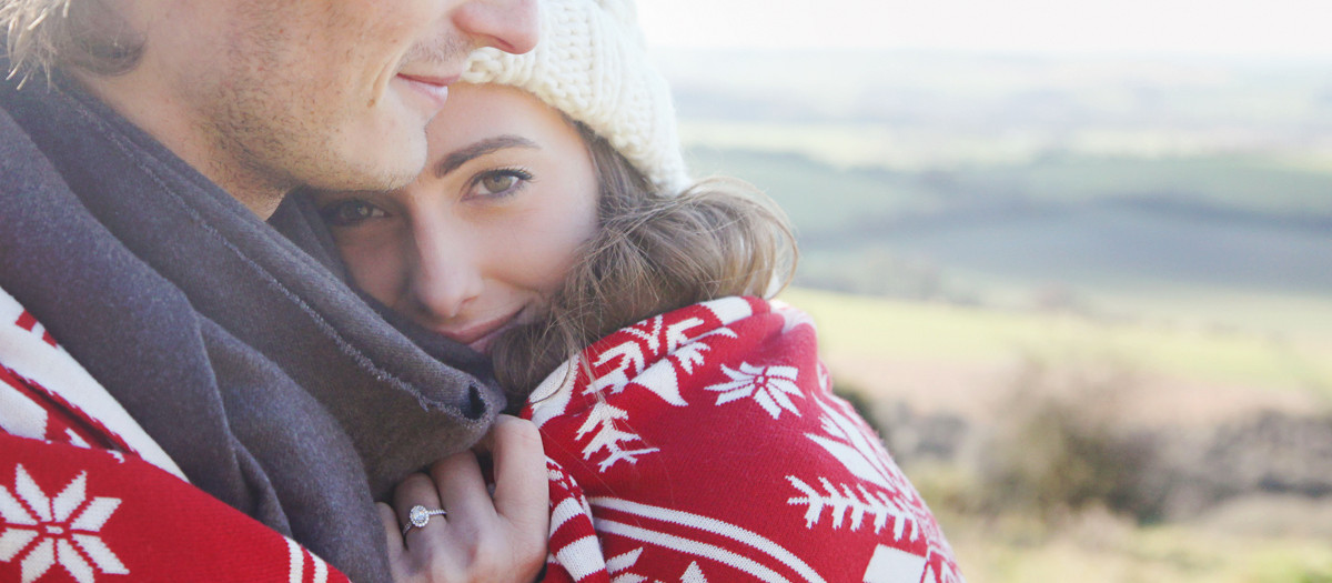 Barney and Ashley - A Winter Engagement Shoot - Hampshire